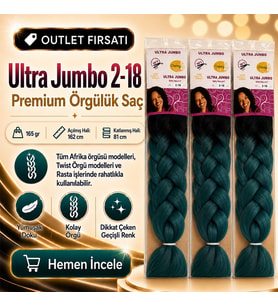3 Paket - Afrika Örgüsü Ve Rasta İçin Sentetik Ombreli Saç 2-18