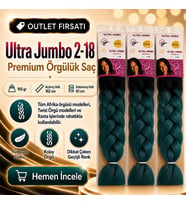 3 Paket - Afrika Örgüsü Ve Rasta İçin Sentetik Ombreli Saç 2-18