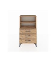 Arges Komodin 2 Raflı 3 Çekmeceli 60x30x106 Çam-Çam