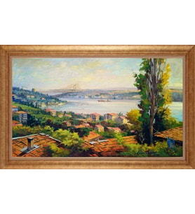 ALTIN ÇERÇEVELİ PASPARTULU TABLO CR788