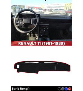 Renault 11 (1981-1989) 3d Torpido Koruma Kılıfı - Ön Göğüs Kaplama - Kırmızı Şerit