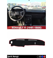 Renault 11 (1981-1989) 3d Torpido Koruma Kılıfı - Ön Göğüs Kaplama - Kırmızı Şerit
