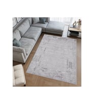 Rovigo Home Dijital Baskı Yıkanabilir Kaymaz Taban Salon Halısı RVG0626 (Gri)