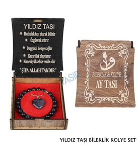 KUTULU KOLYE BİLEKLİK SETİ YILDIZ TAŞI