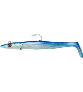 Savage Gear Sandeel V2 12cm 22gr 2+1 Silikon Yem Blue Pearl Silver