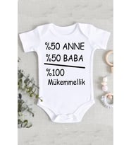 Baba Anne Mükemmellik Organik Baskılı Zıbın Body