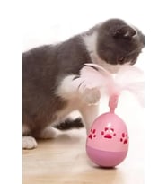 Pati Desenli Hacı Yatmaz Kedi Oyuncağı Tüylü 1450 (Pembe)