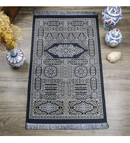 Hediyelik İnce Kabe Kapısı Desenli Seccade 70x117 cm - 250 gr (Beyaz)