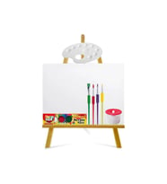 Acuto Mini Şövale Funny Kids 6x15 Ml Akrilik Boya Seti Tuval Seti 25x35 Çocuklar İçin Boyama Seti