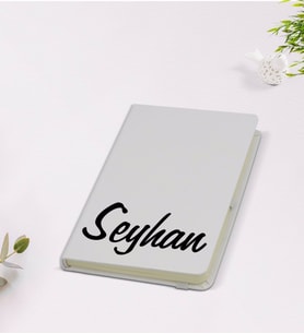 BK Gift Kişiye Özel El Yazısı Tasarımlı 9x14cm Beyaz Defter - Model 2