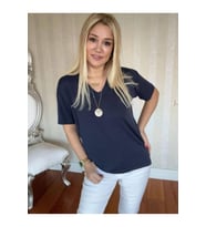 Kadın Kısa Kollu V Yaka Bluz