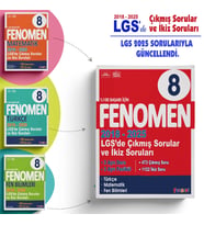 FENOMEN 8.SINIF LGS’DE ÇIKMIŞ SORULAR VE İKİZ SORULARI SETİ (TÜRKÇE / MATEMATİK / FEN BİLİMLERİ)