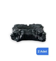 Şık Siyah Küllük Seti, Dekoratif ve Kullanışlı 2'li Paket