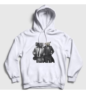 Presmono Unisex Beyaz Team Skibidi Toilet Kapüşonlu Sweatshirt 482427tt