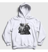 Presmono Unisex Beyaz Team Skibidi Toilet Kapüşonlu Sweatshirt 482427tt