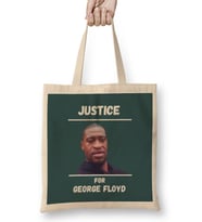 Justice For George Floyd 4 Black Lives Matter Bez Çanta Uzun Saplı