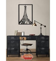 Eiffel Kulesi Lazer Kesim Metal Tablo