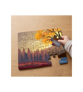 Sonbaharda Orman - Doğa Manzarası Tasarımlı 24 Parça Ahşap Çocuk Puzzle MPK1146