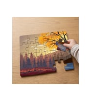 Sonbaharda Orman - Doğa Manzarası Tasarımlı 24 Parça Ahşap Çocuk Puzzle MPK1146