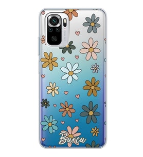 Xiaomi Floral Tasarımlı Şeffaf Telefon Kılıfı