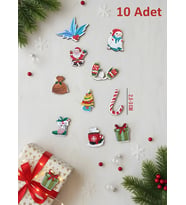 Yılbaşı Mini Figür 2 10'lu paket (Çok Renkli-Renksız)