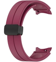 Lexroo Samsung Galaxy Watch 6 40mm için Kordon Ribbon Line Bordo [Galaxy Watch 6 40mm ile - Bordo]