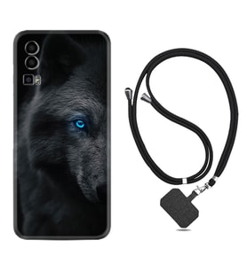 General Mobile Gm 23 Kılıf Resimli Boyun Askılı İpli Desenli Silikon Series Dark Wolfs 1834