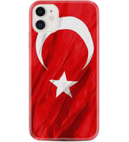 Apple iPhone 11 12 13 Mini Kılıf Desemli Silikon Şanlı Türk Bayrağı 4 1401
