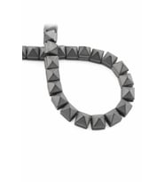 Hematit Doğal Taş Mat Açık Gri Piramit Kesim 8x8x8mm Dizi [AA]