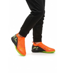 Playup Beyaz Yeşil Bilekten Lastikli Unisex Halı Saha Ayakkabısı GH-252-153 G (Turuncu-Sıyah)