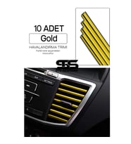 Araç Içi Klima Havalandırma Izgarası Gold Trim Seti Film Şerit Havalandırma Izgarası Gold Trim Şerit