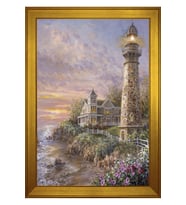 Manzara Temalı Kanvas Tablo 50 x 70 cm Gold Çerçeve