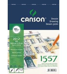 Canson 1557 Dessin Resim Ve Çizim Blok 180 gr. Spiralli A5 20 Sayfa 