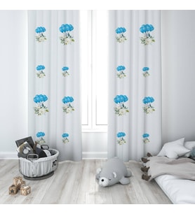 Çocuk Odası Dijital Baskılı 135x260cm Tek Kanat Fon Perde Model 00286