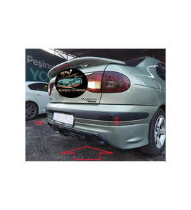 RENAULT MEGANE 1 RR ARKA TAMPON EKİ FİBERGLASS BOYASIZ