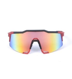 XBYC G4681 %100 Freeride Polarize Cam Yarı Çerçevesiz Spor Bisiklet Sürüş Gözlüğü UV400 Lens Kırmızı
