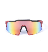 XBYC G4681 %100 Freeride Polarize Cam Yarı Çerçevesiz Spor Bisiklet Sürüş Gözlüğü UV400 Lens Kırmızı