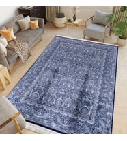 Halıca Imperius Y5003L Lacivert 200X290 5,8M2 Klasik Desen Modal İpek Halı