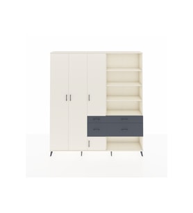 Arges Dolap 14 Raflı 4 Çekmeceli 4 Kapaklı 220x30x243 Aytaşı-Aytaşı/Antrasit