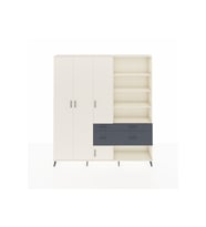 Arges Dolap 14 Raflı 4 Çekmeceli 4 Kapaklı 220x30x243 Aytaşı-Aytaşı/Antrasit