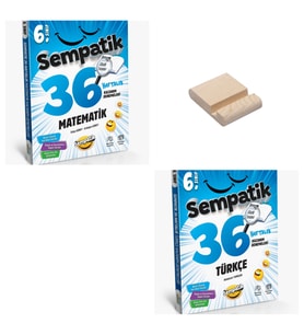 Ünlüler Karması 6. Sınıf Sempatik Matematik ve Türkçe 36 Haftalık Kazanım Denemeleri + Telefon Standı