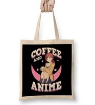 Coffee And Anime Cute Kawaii Girl Coffee Cup Bez Çanta Uzun Saplı