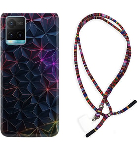 Vivo Y11S Y21S Y20 Y20S Y70 Kılıf Boyun Asklı Rasta Silikon Renkli Prizmalar 1783