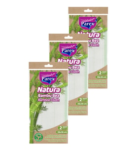 Natura Bambu Bez 2'li Paket 30 x 30 cm Üçlü Set