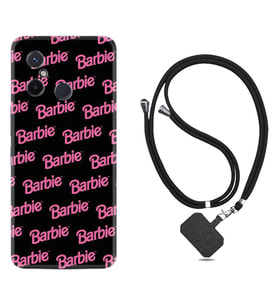 Xiaomi Redmi 12C Kılıf Resimli Boyun Askılı İpli Desenli Silikon Barbie 1404