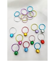 RENKLİ ZİLLİ 20 PARÇA  SAÇ KÜPE SETİ
