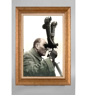 Altın Varaklı Paspartulu Çerçeveli Atatürk Tablo sd326