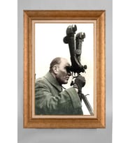 Altın Varaklı Paspartulu Çerçeveli Atatürk Tablo sd326