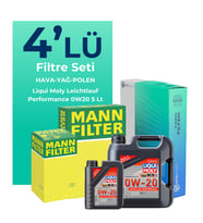 MANN Nissan Qashqai 1.5 Hybrid Filtre Bakım Seti Liqui Moly Motor Yağlı (2022-2025) 4 Lü