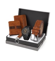 Polo Air Erkek Kol Saati Kombin Set Kemer Cüzdan Kartlık Anahtarlık PL-0634E (Taba)